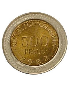 Colômbia 500 Pesos 2022 - Sapo de Cristal