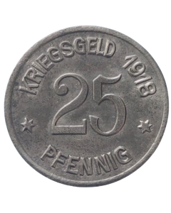 Cidade de Coblenz 25 Pfennig 1918 