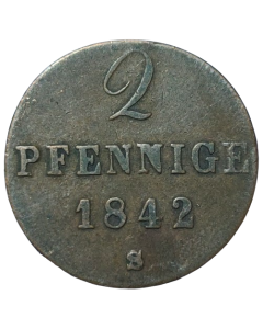 Reino de Hannover 2 Pfennig 1842 S