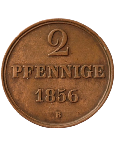 Reino de Hannover 2 pfennig 1856