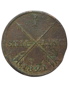 Suécia 1 Skilling 1821