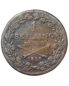 Suécia 1 Skilling 1836