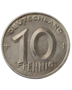 Alemanha Oriental 10 Pfennig 1949 A