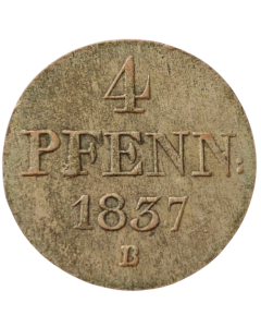 Hannover 4 pfennig 1837 - Prata