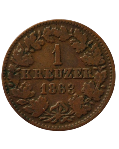 Nassau 1 Kreuzer 1863