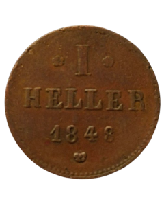 Grão-Ducado de Hessen-Darmstadt 1 Heller 1848