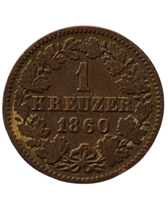 Nassau 1 Kreuzer 1860