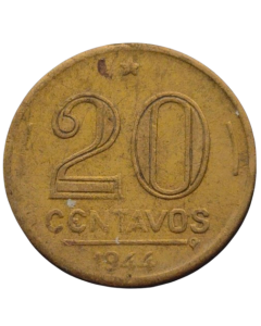 Brasil 20 Centavos 1944 - Sem sigla