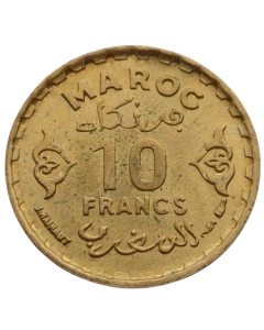 Marrocos 10 Francos 1952  - Protetorado Francês