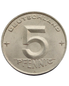 Alemanha Oriental (DDR)  5 Pfennig 1952 A