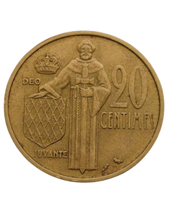 Mônaco 20 Cêntimos 1962