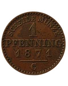 Reino da Prússia 1 pfennig 1871