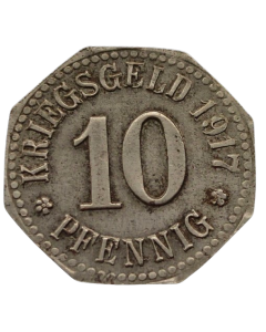 Cidade de Wiesbaden 10 Pfennig 1917