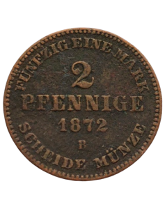 Mecklemburgo-Schwerin 2 Pfennig 1872