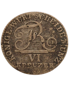 Württemberg 6 kreuzer 1807 - Prata