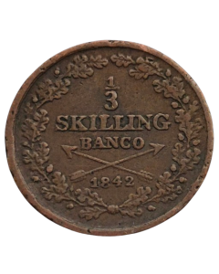 Suécia 1/3 skilling 1842