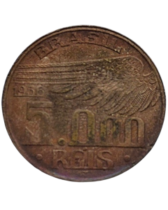 Brasil 5000 Réis 1936 - Santos Dumont (Prata)