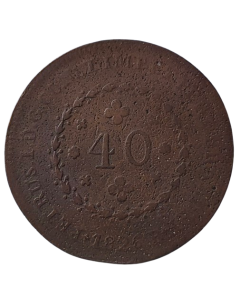 Brasil 40 Réis 1826 R - 25 Tulipas