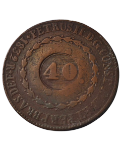 Brasil 40 Réis 1832 R  - 20 Tulipas