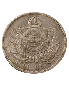 Brasil 1000 Réis 1869 - Prata