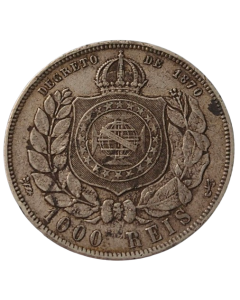 Brasil 1000 Réis 1878 - Prata