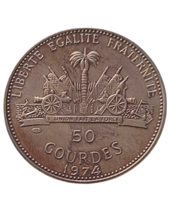 Haiti 50 Gourdes1974 - Olimpíada de Innsbruck-Montreal de 1976 - Prata