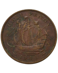 Reino Unido ½ Penny1941