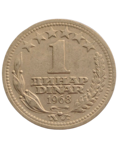 Iugoslávia 1 Dinar 1968