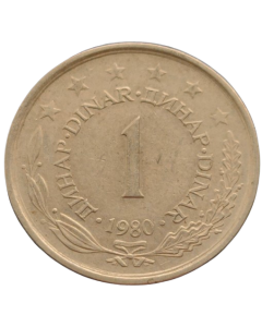 Iugoslávia 1 Dinar 1980