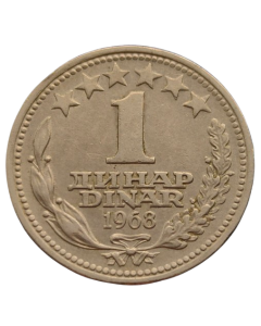 Iugoslávia 1 Dinar 1968