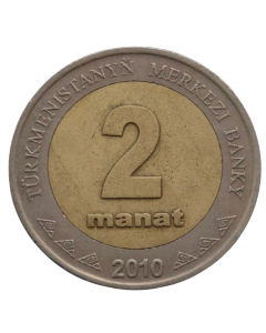 Turcomenistão 2 Manat 2010 