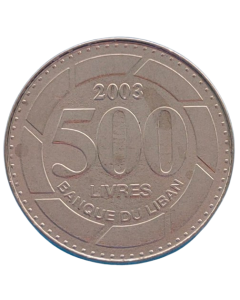 Líbano 500 Livres 2003