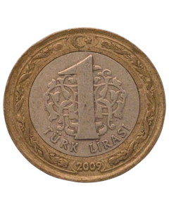 Turquia 1 Turk Lira 2009