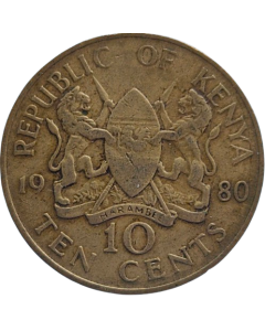 Quênia 10 Cents 1980