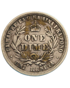 Havaí 1 Dime 1883 - Prata