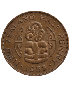 Nova Zelândia 1/2 Penny 1958