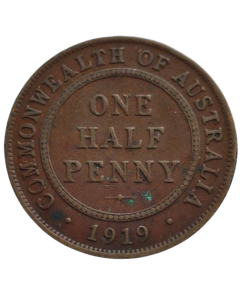 Austrália 1/2 penny 1919