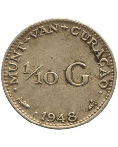 Curaçao 1/10 Florim 1948 - Prata