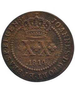 Brasil 20 Réis 1814 R - 50 Pérolas