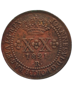 Brasil 20 réis 1821 R - 56 Pérolas 