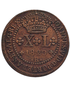 Brasil 40 réis 1820 R - 54 Tulipas