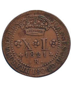 Brasil 40 réis 1821 R - 52 Pérolas