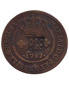 Brasil 10 réis 1787 - com escudete - coroa baixa