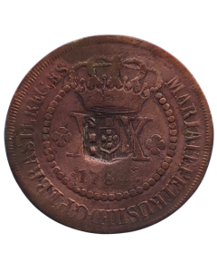 Brasil 20 Réis 1784 - 43 Pérolas -  Escudete