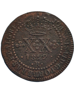 Brasil 20 Réis 1822 R - 47 Pérolas