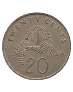 Singapura 20 Cents 1990