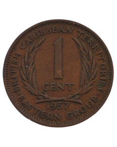 Estados do Caribe Oriental 1 Cent 1957