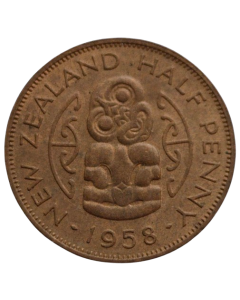 Nova Zelândia 1/2 Penny 1958