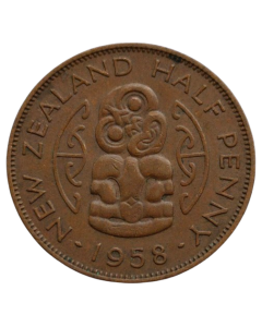 Nova Zelândia 1/2 Penny 1958