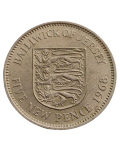 Jersey 5 Pence Novos 1968